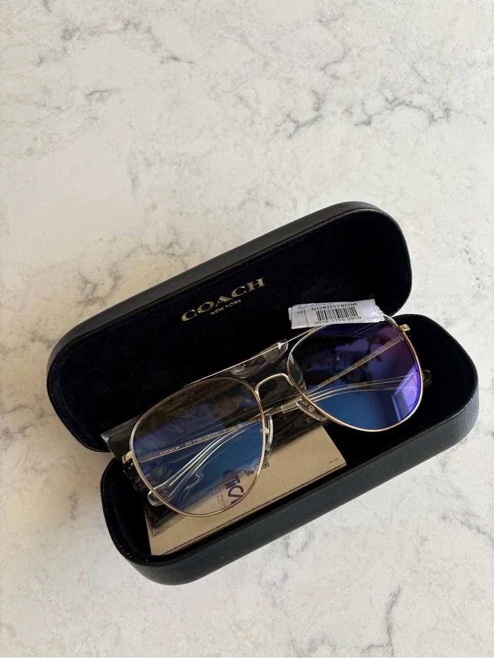 Coach Gold Pilot Blue Light Optical Glasses